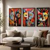 Arte de Parede Abstrata Estilo Picasso Pintura em Tela Vintage Impressões de Pôsteres Ocidentais para Decoração de Parede da Sala de Estar