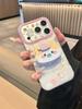 Kawaii Cartoon Cat Magnetic Pop Stand Clear Phone Case For iPhone 15 16 17 Pro Max INS Pink Cute Shockproof Protective Cover