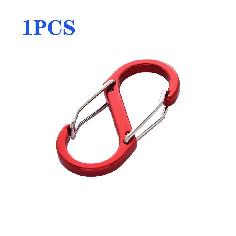 

8 шт. разноцветный пружинный крючок, карабин из алюминиевого сплава, уличный рюкзак, брелок для кемпинга, замок, пружинная застежка, пряжка, защелкивающиеся инструменты 1pcs red
