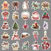 50 Retro Waterproof Christmas Stickers: Holiday Decorations for Journals, Notebooks, Water Bottles, Guitars & Phones