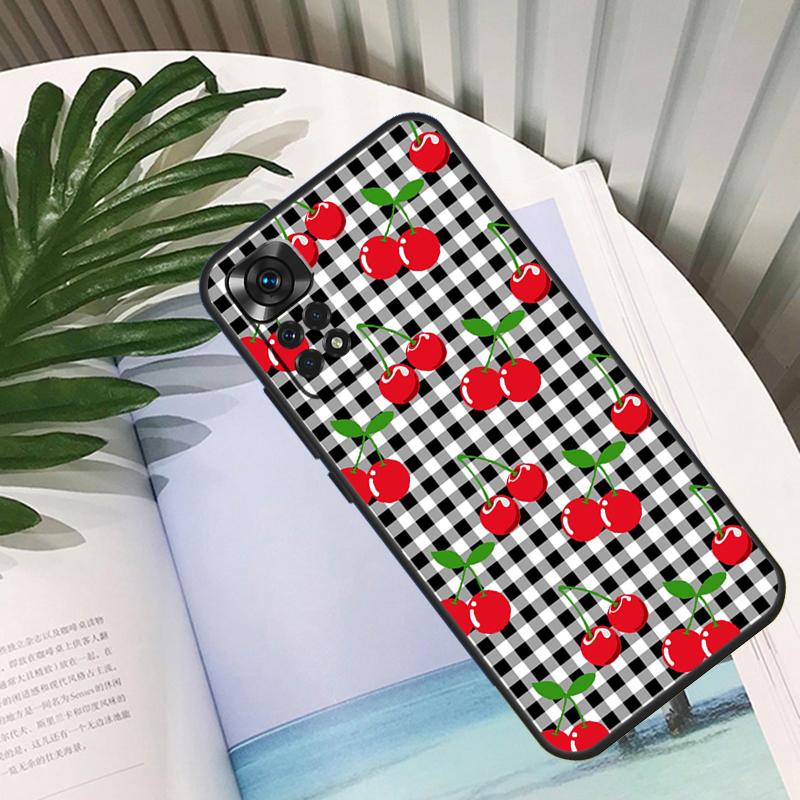 Food Fruit Red Cherry Funda For Xiaomi Redmi Note 13 10 11 12 14 15 Pro Plus Case For Redmi 15C 12C 13C 14C 10C 15