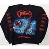 Nova Camiseta de Manga Longa com Estampa 3D de Banda Rock Retro Obituary para Homens Mulheres Moda Esporte Hip Hop Tops Camisetas Roupas Masculinas Camiseta para Uso Externo
