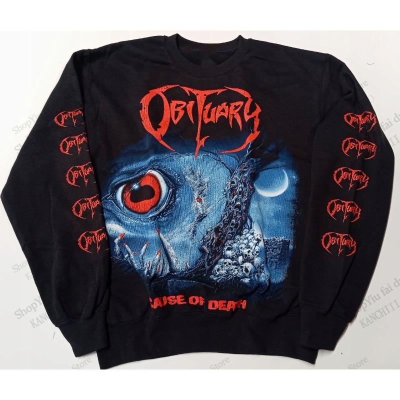 New Retro Rock Obituary Band 3D Print Long Sleeve T-Shirt Men Women Fashion Sport Hip Hop Tops Tees Men Clothing Outdoor T-Shirt