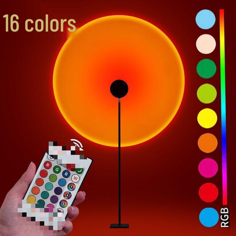 16-Color Remote-Controlled Sunset Projection Lamp 