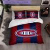 Montreal Canadiens Muster Mikrofaser 3-teiliges Bettwäscheset Dekor Bettbezug-Set Für Schlafzimmer Heimgebrauch