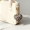 Leopard Print Heart Keychain Set - Stylish Decor for Keys/Bags, Ideal Gift for Fashion Enthusiasts
