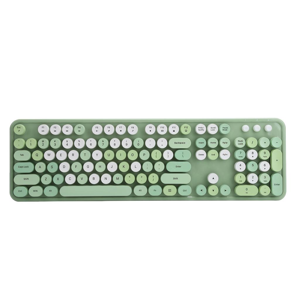 2.4Ghz Wireless 104 Key Keyboard and Mouse Set Desktop Cute Keyboard for Computer(Black Red Mixed Color )