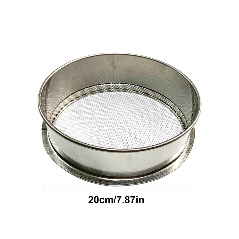 Garden Soil Sieve Stainless Steel Rice Fine Wire Mesh Strainer Handheld Kitchen Strainers Round Flour Baking Sieve