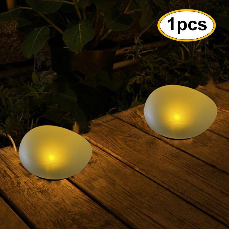Solar Decorative Lawn and Landscape Pebble Lights for Villa and Park Atmosphere