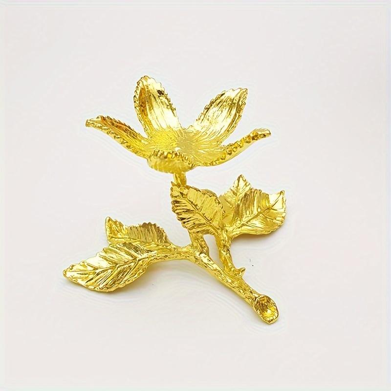 

1Pc Leaf root crystal ball base, metal base ornament, home office TV cabinet desktop decoration золотой