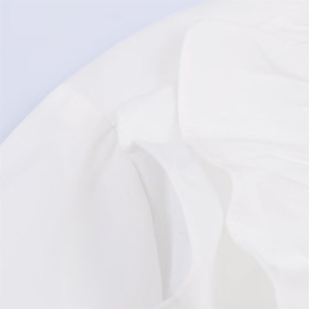 Winter 2025 European & American Style Beaded Lapel Poplin Shirt