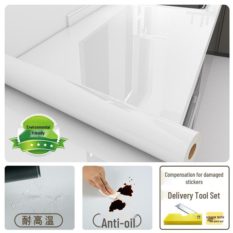 Enhanced Marble-Style Self-Adhesive Kitchen Sticker: Oil-Proof, Waterproof, High-Temperature Resistant Counter and Wall Covering.