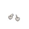 Korean & Japanese Hollow Heart Zircon Earrings: Elegant Dual-Wear Clip for Commuting & Fashion