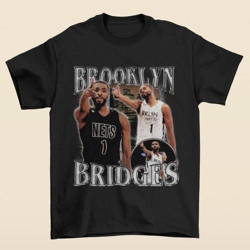 Mikal Bridges BROOKLYN BRIDGES Vintage Bootleg Style T-Shirt S разноцветный