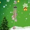 Festives Metal Windchime Bells Hanging Ornament for Christmas Trees, Creates Warm Holiday Ambiances