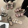 Cool Slippers Women's Summer Wear New Sets of Toes Pinched Feet Seaside Roman Beach Sandals Niche Gentle Evening Breeze