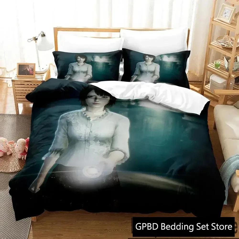 Gioco Anime Project Zero Comodo Piumone Copripiumino Federa Set Biancheria da Letto Decorazione Camera da Letto Bambini Tessile per la Casa