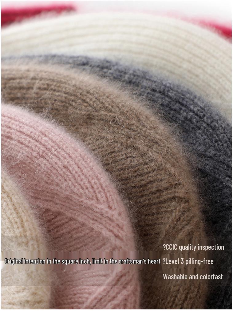 2025 Herbst/Winter Damen- & Unisex 100% Reiner Kaschmir Beanie - Warme, modische und vielseitige Mütze