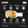 Uvex Ski and Snowboard Double Glasses Element LGL Children's Goggles, Lens, Anti-Fog, Compatible,