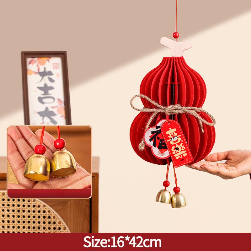 Chinese Lunar  New Year 2026 3D Honeycomb Ornament Paper Apple Pear Desktop Ornament Traditional Spring Festival Photo Props