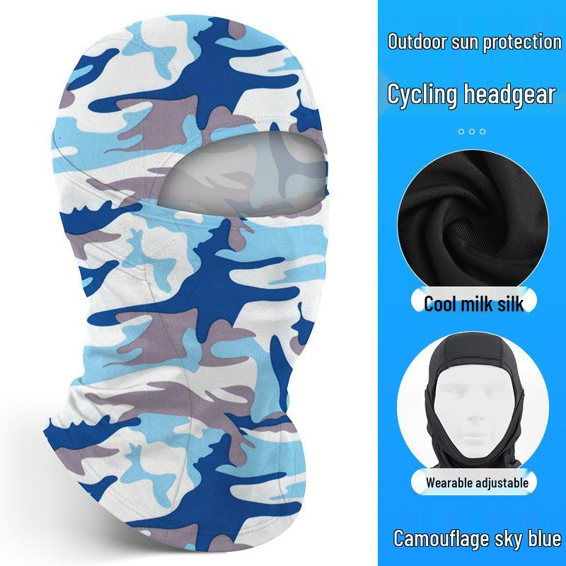 Quick-Dry Multifunctional Summer Cycling Face Mask: Breathable, Sun-Protective, Ice Silk Balaclava & Headband