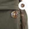 Broche Faucons en Acier Inoxydable Premium Style Gothique Double Tête Broche de Reverber pour Décoration Robuste
