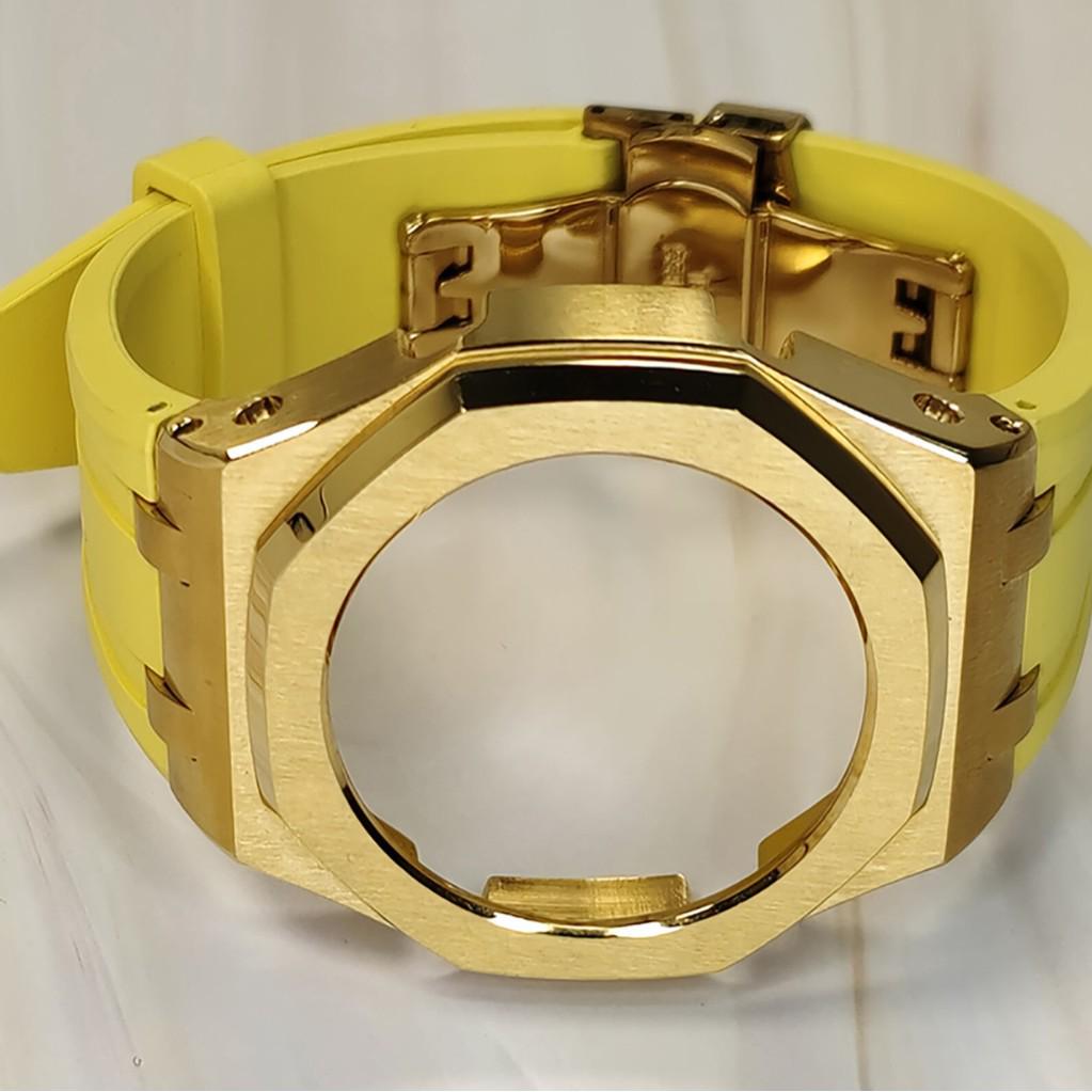 Offshore Gold Royal Oak GA2100/2110/B2100 Fluoro Rubber Strap DIY Watch Modification Kit