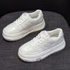 Platform white shoes women's 2025 spring new casual sports shoes retro versatile small height increase popular board shoes