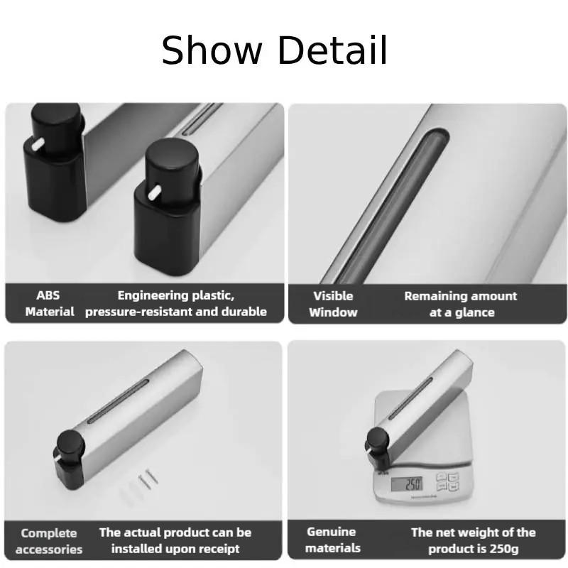 380Ml Bathroom Soap Dispenser Shampoo Dispenser Manual Wall Mounted Hand Sanitizer Kitchen Press Type Bathroom Supplies