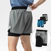 Men's Double-Layer Quick-Dry Running Shorts with Phone Pocket
