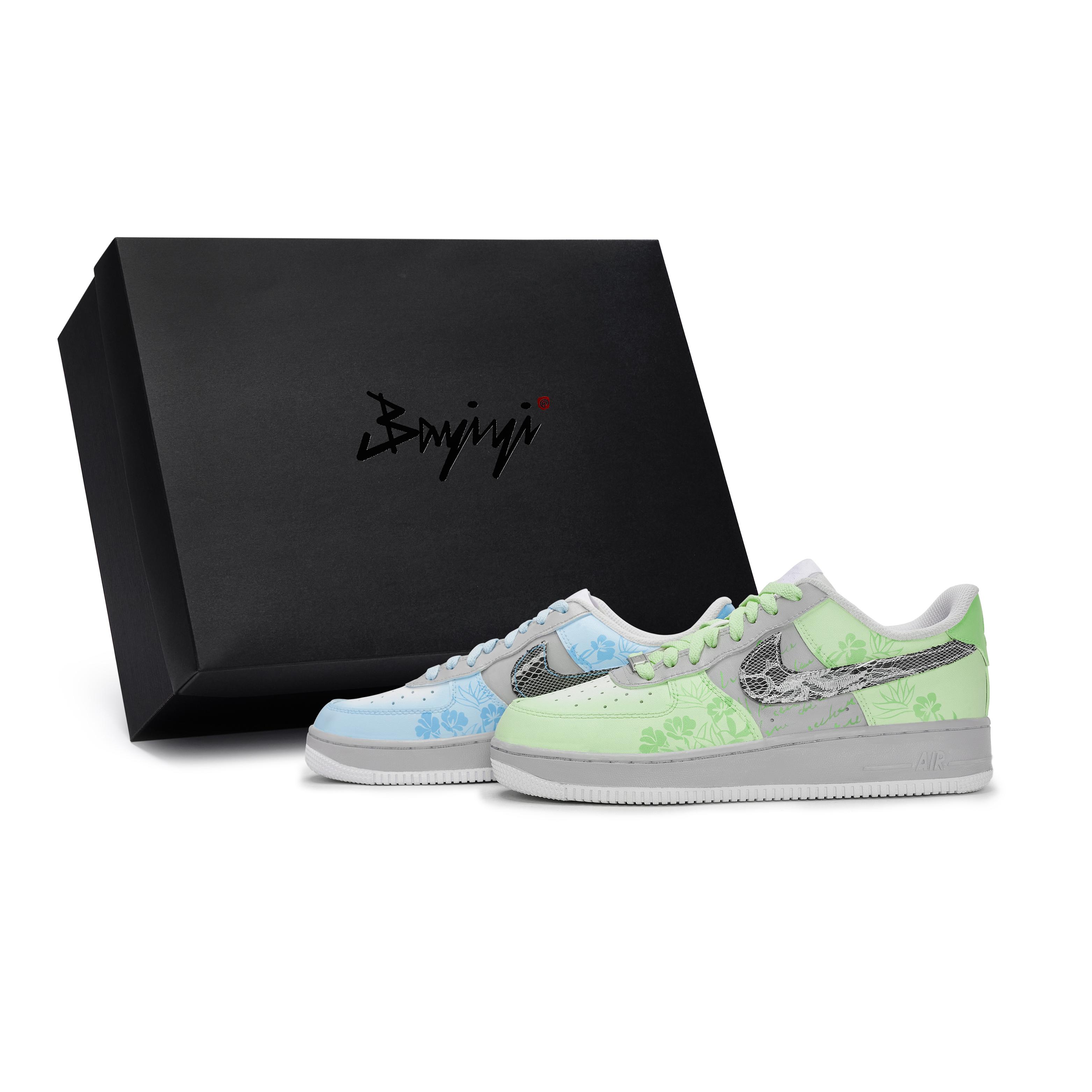 

Nike Air Force 1 Skateboard Shoes Unisex Low Top White/Blue/Green CW2288-111(Team80-S-BOX) 37.5