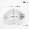 3/4/5/6/7/8/10/11 Inch Heart Shaped Cake Pan mold Solid Bottom Aluminum Alloy Chocolate Cake Pan Silver Tin Baking Mold Mould