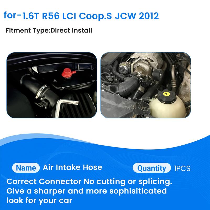 #93J Automotive Parts & Accessories,11157607779 Supercharged Intake Pipe Air Duct for-BMW MINI 1.6T R56,Black