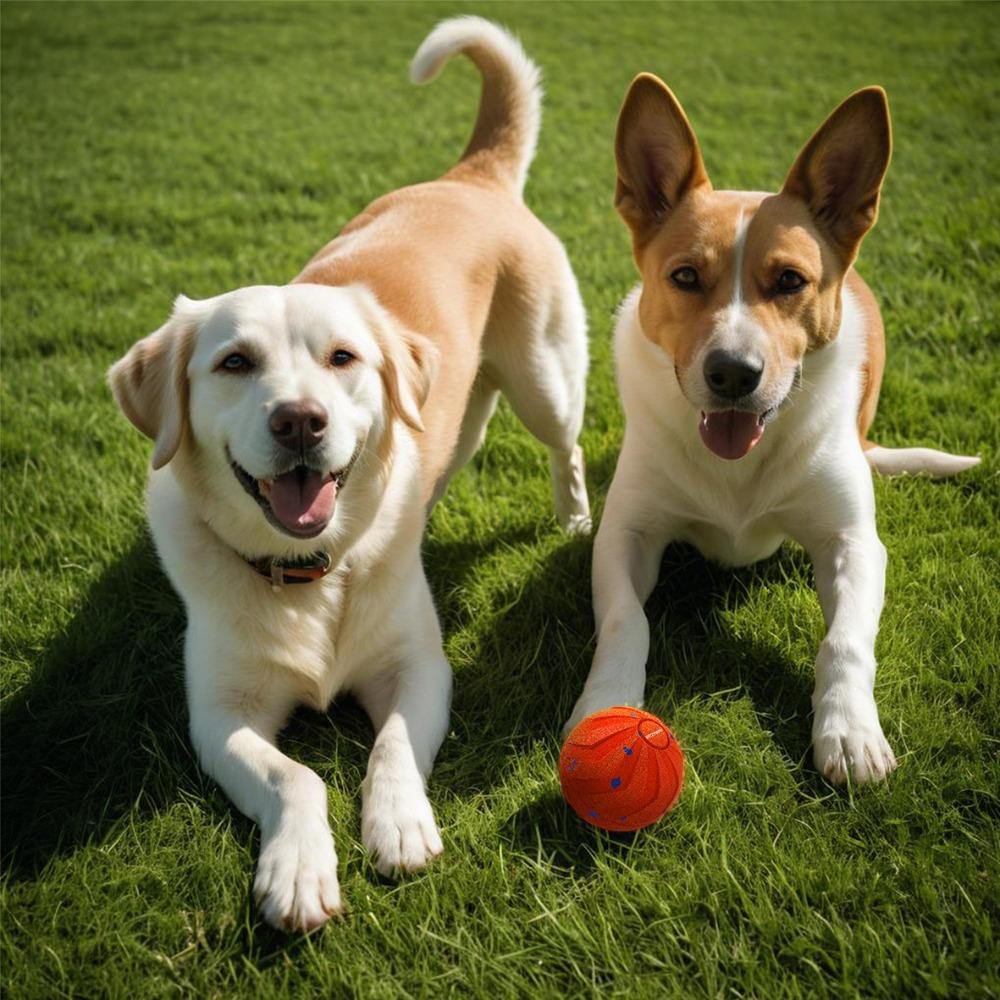 USB Rechargeable Smart Dog Toy Ball Bite Resistant Dog Bouncing Ball  Puppy Training