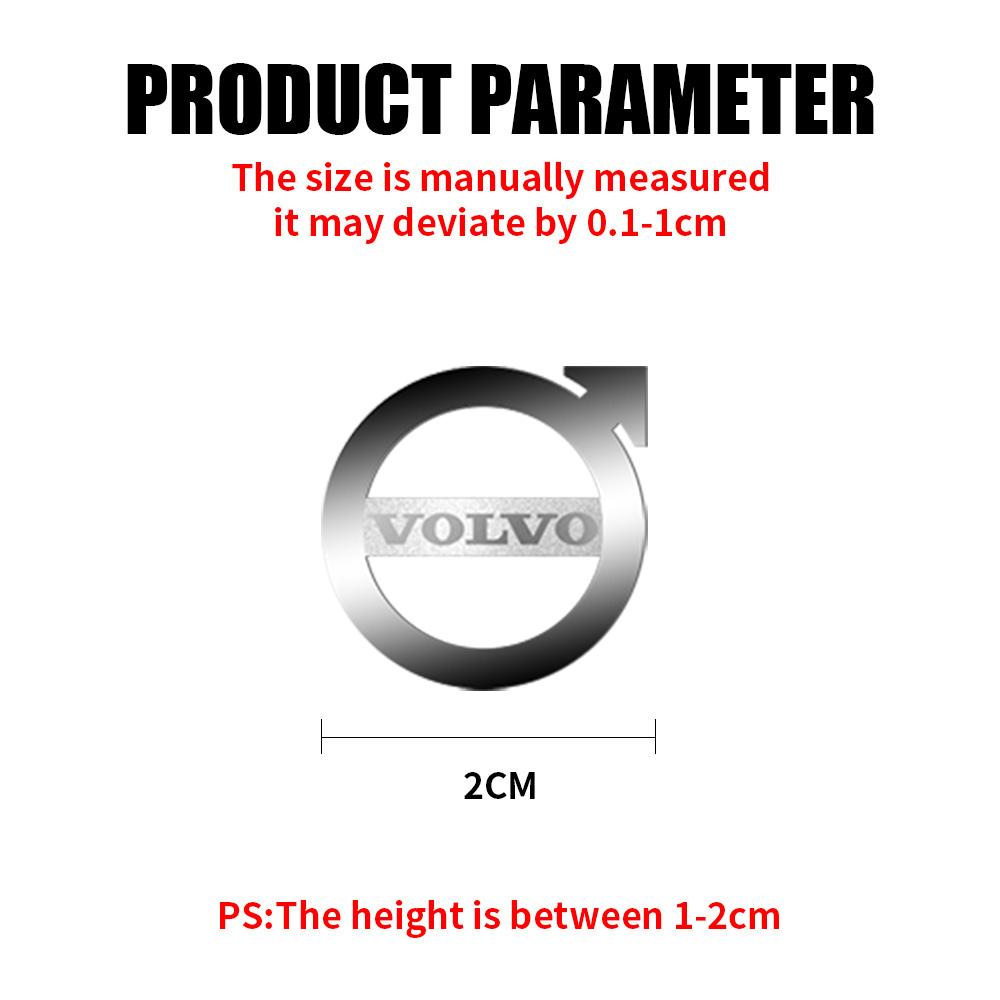 10/20Pcs Car Accessories Nickel Metal Interior Badge Stickers For Volvo R Design T6 AWD C30 C40 C50 C70 S40 S60 S70 S80 S90 V40