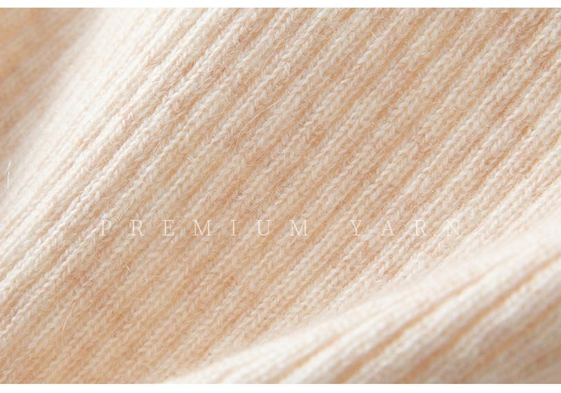 Women's Half-Zip Slim-Fit Cashmere Sweater - Half-High Collar, Warm Knitwear for Autumn & Winter