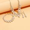 European & American Fashion Bridal Jewelry Set: Earrings, Necklace, Bracelet