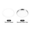Uxcell Silicone Gasket for 2-Cup Moka Coffee Pot, 42x55mm (1 Piece) and Stainless Steel Filter Screens, 48x42mm (3 Pieces)