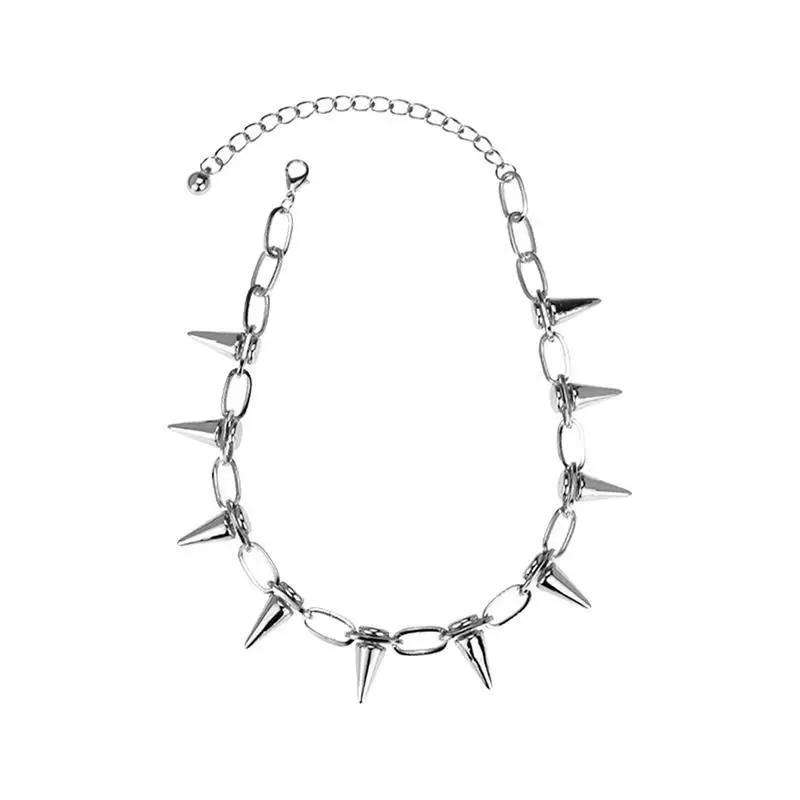 Punk Metalllegierung Nieten Choker Halskette Für Männer Gothic Mode Hip Hop Street Vintage Y2K Grunge Schmuck Trendige Accessoires
