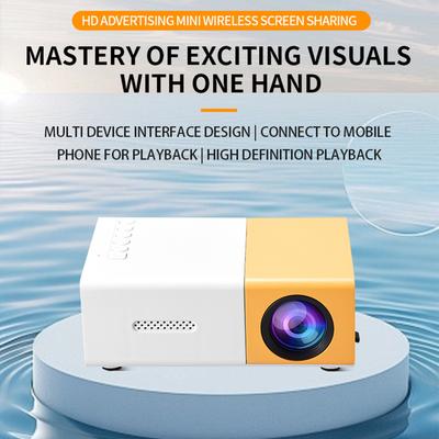 Movie Projector Low Noise Manual Focus Auto Correction 100in Screen Support 1080P Small Projector for Camping for Meeting Room