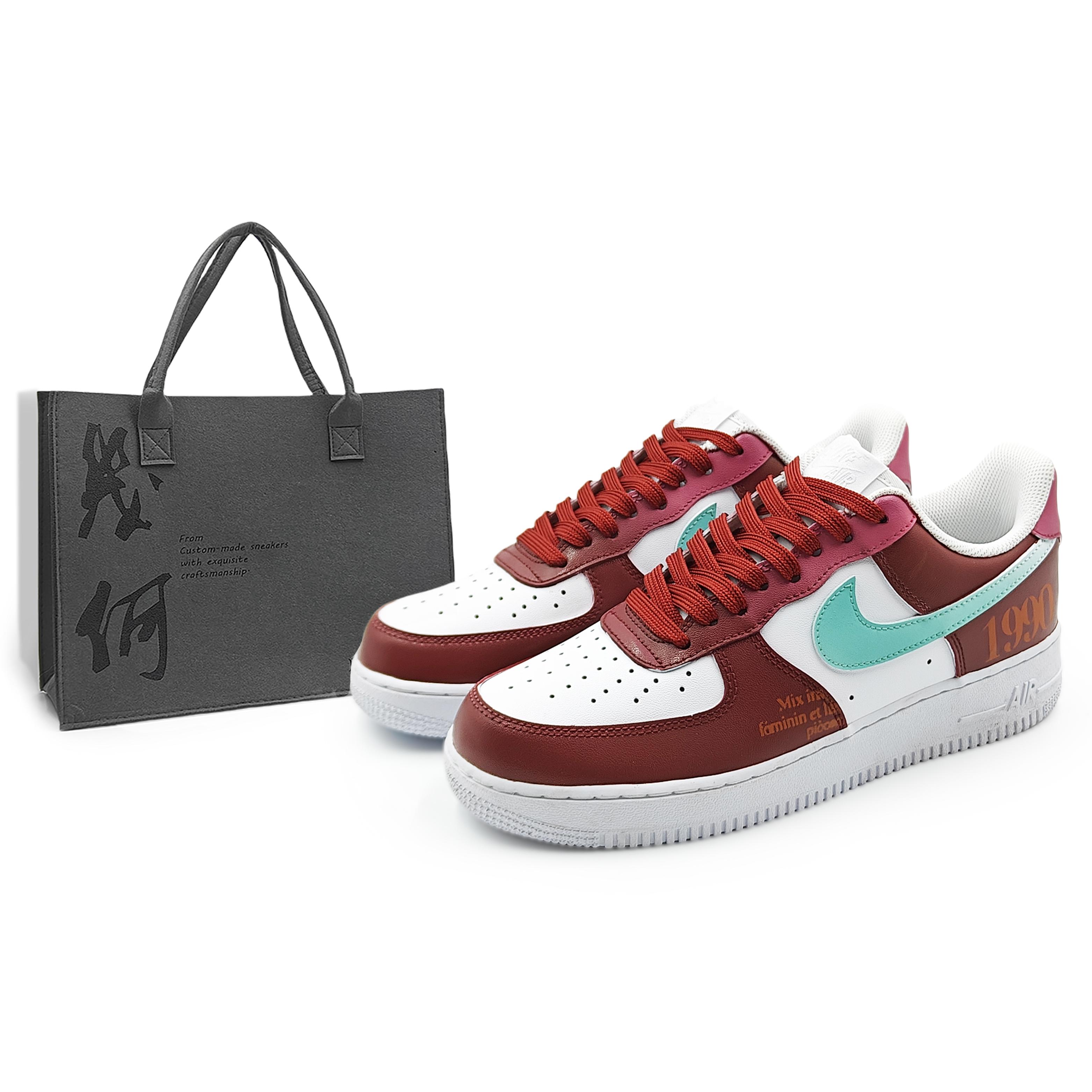 

Nike Air Force 1 Abrasion Resistant Low top Skateboard Shoes Men s Red White CW2288-111(Team1284- S) 42.5