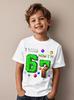 Summer Fashion Children's Short Sleeve Shirt 'I WAS 6 NOW I'M 7' Cool Print Casual Kid Clothes Tees Streetwear Boys Girls Tshirt