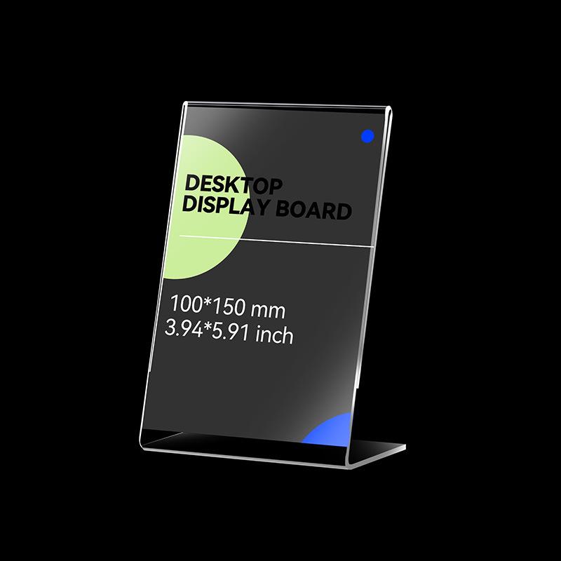 A4L PVC Menu Display Stand: Acrylic Table Card Holder for Commercial Advertising