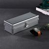 Rauchgraue Aluminiumlegierung Multifunktions-Uhren- und Schmuck-Displaybox mit transparentem Deckel