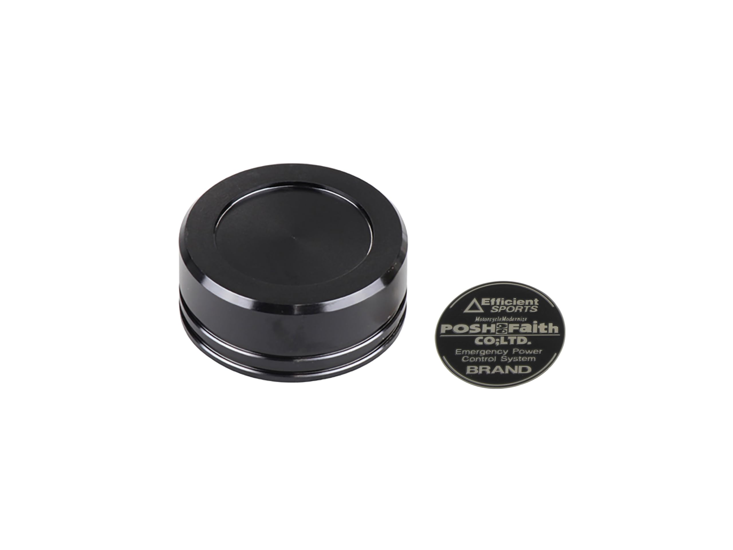 POSH FAITH Motorcycle Parts Master Cylinder Cap for 35mm Inner NISSIN, Diameter, Black, 500153-06