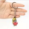 Happy Banana Cat Pendant Keychain Funny Resin Lanyard Small Link Chain Maxwell Cat Keychain Student Gift Bag Accessories Lanyard