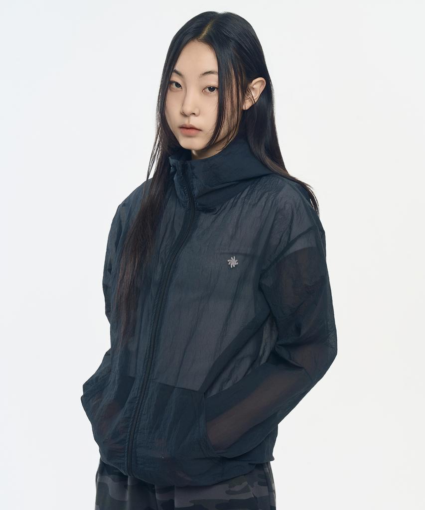 Slow Record House Mesh Lightweight Jacket_Black