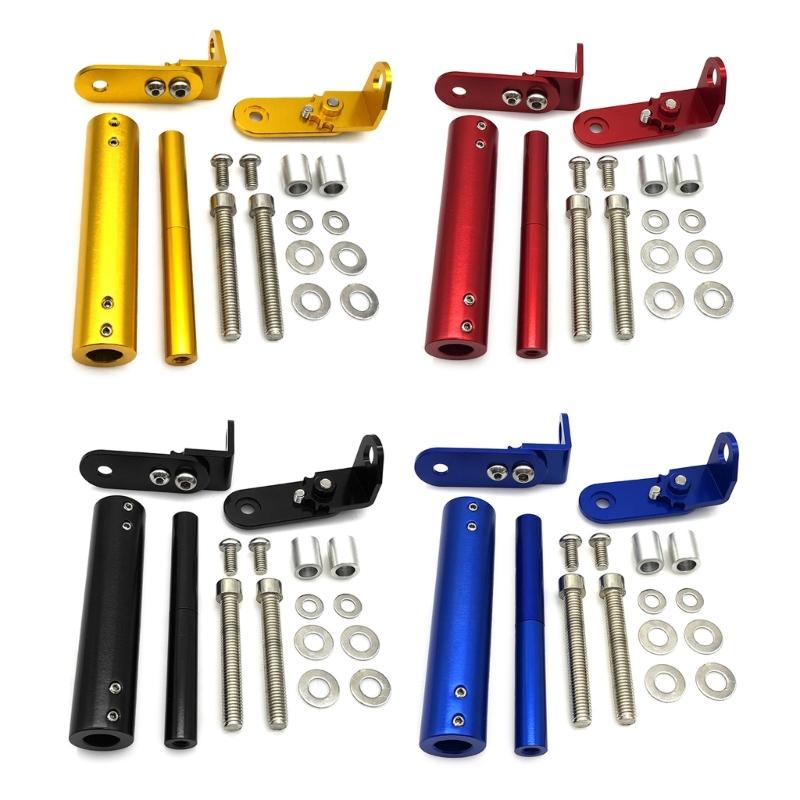 Motorcycle Handlebar Extender Clamp Frame Aluminum Extension Bracket Holder for Cellphone Speedometer with Screws