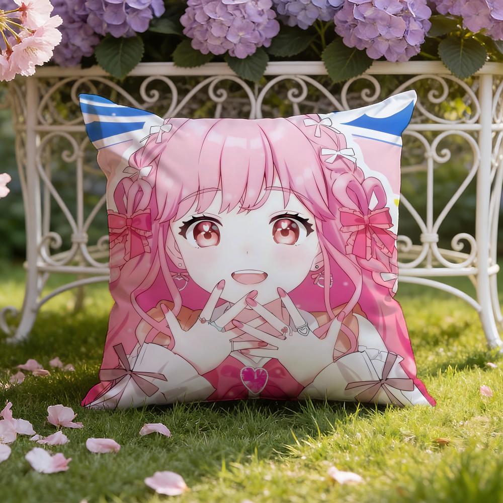 Cute Anime H-Himitsu no AiPri Cushion Cover Home & Car Dual-Scene Pillow Cover: Reversible for Premium Comfort