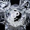OUKELANWO Cat Liquid Core DND Dice Set, 7 White Resin D&D Dice, Sharp Edge Roleplaying Dice, D20, D12, D10, D8, D6, D4